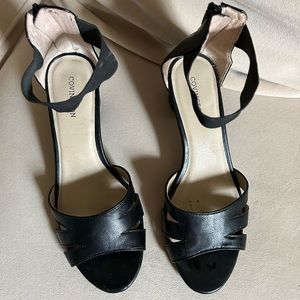 Covington ankle strap sandals with block heel